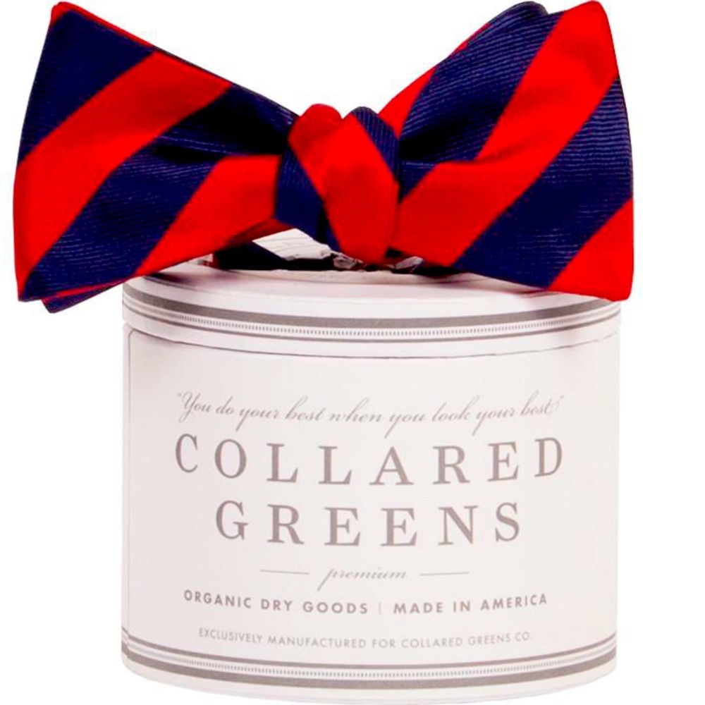 Collared Greens Red/Navy Bow Tie